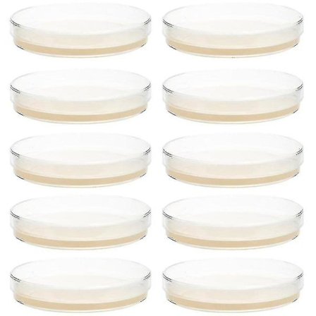 10 stk. forfyldte agarplader Petriskåle med agar Videnskabeligt eksperiment Tilbehør Tw