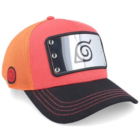 Capslab - Rød trucker Caps - Naruto Orange/Red/Black A-Frame Trucker @ Hatstore