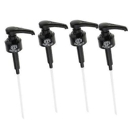 4 stk. Kaffe 1 Liter Dispenser Sirup Pumpe Sort Væske Dispenser Til Monin Sirup 10ml Juice Flaske Dispenser Pumpe AGD