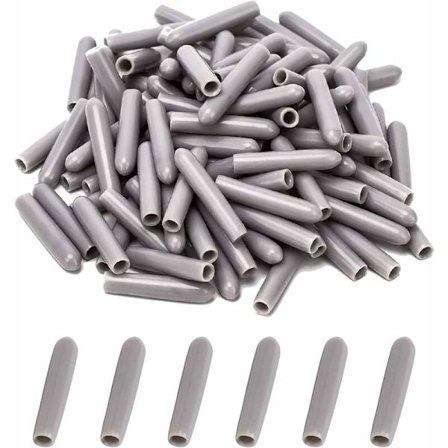 Opvaskemaskinehætter [100 stk.], Opvaskemaskinekurvbetræk, Opvaskemaskinehætte til beskyttelse af opvaskemaskinekurvspinde, Rustfri (grå)