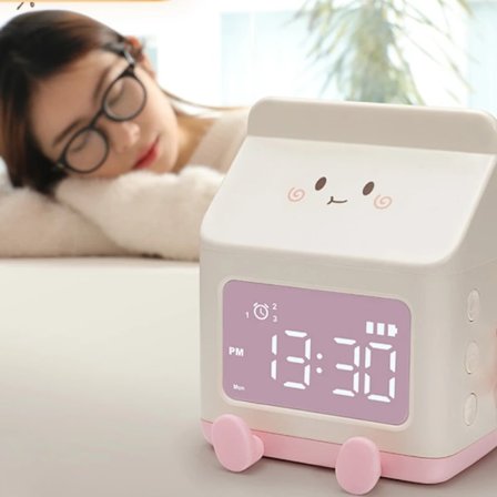 Alarm Clock for Children Kawaii Alarm Clock Time Management Cartoon Electronic Watch Desk LED Digital Clocks Table Decorations