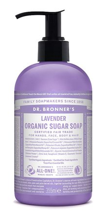 Dr. Bronner's Organic Sugar Soap Lavender 355 ml, Skincare, Kropspleje, Bodyshampoo