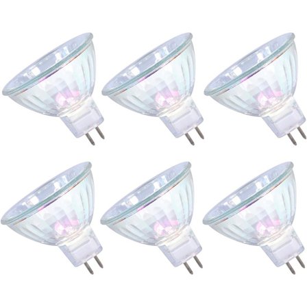 MR16 Halogenpærer 50W 12V GU5.3 Spotlights for Taklampe Dimbar, 36° Spredningsvinkel, 3000K Varmhvit, 2-Pinners Sokkel, 6-Pakning