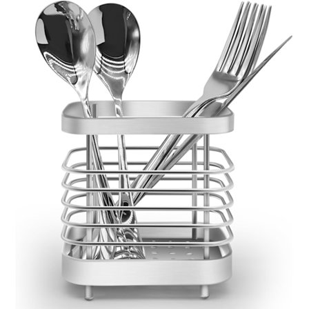 Rostfritt Diskställ Köksorganisatör, Bestickhållare för Bestick (Silver)