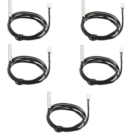 5-pak Vanntett Ntc 10k 1% 3950 Termistor Temperatursensor Sonde