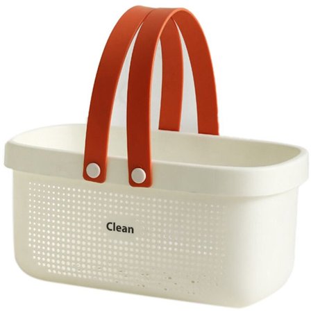 Badeværelse Badekurv Bærbar Vask Opbevaringskurv Kosmetisk Brusebad Opbevaringskurv Diverse Opbevaringskurv E