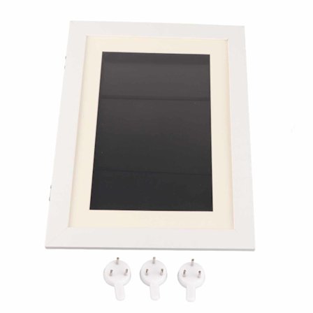 Børns Kunst Ramme Komposit Træ Front Åbning Udskiftelig Magnetisk Billedskærm til Håndværk Tegning Hvid