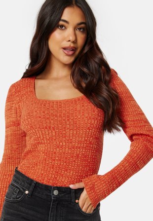 BUBBLEROOM Noelle knitted top Orange Klær