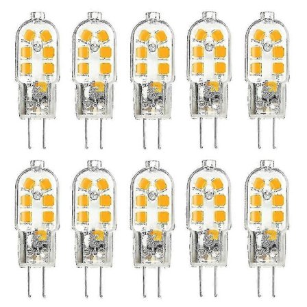 10 stk. G4 LED maispærer (AC/DC 12v: Varmt lys 3000k)