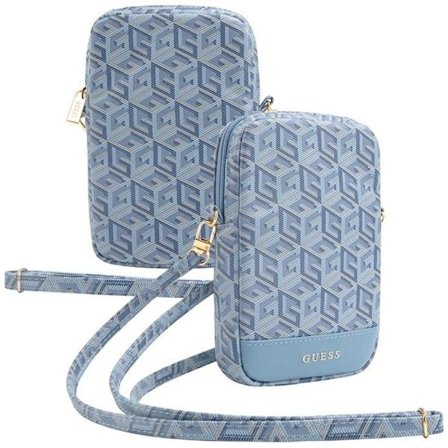 Guess Zip GCube Bottom Stripe telefonveske - blå