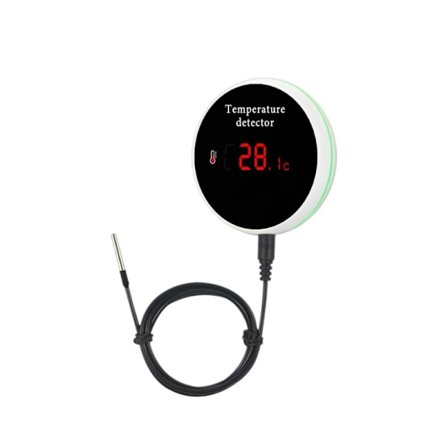 WiFi Temperatur Sensor Trådløs Digital Smartlife Termometer Rom Vann Basseng Termostat Alarm EU