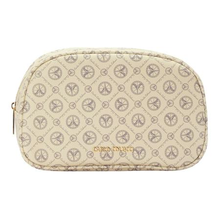 Carlo Colucci, Kosmetiktasket, Oval Cozio Beige, Heren, Maat:ONE Size