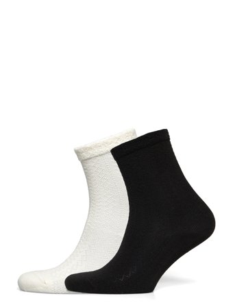 Monki 2-Pack Pointelle Cotton Crew Socks - Multi/patterned - 36-38