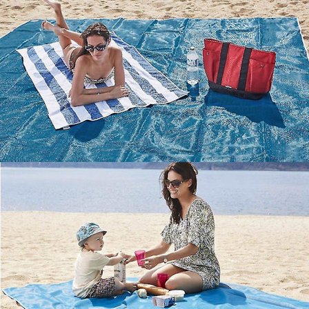 Udendørs Dobbeltlags Strandmåtte Foldsbar 2x2m Rejse