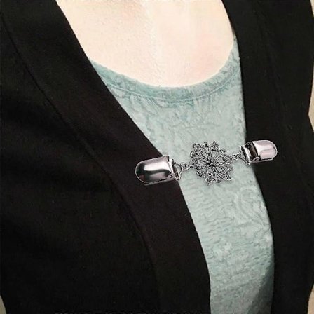 3 Stykker Trøje Sjal Clips Kjoler Cardigan Krave Broche Clip Vintage Skjorte Clips Til Kvinder Piger