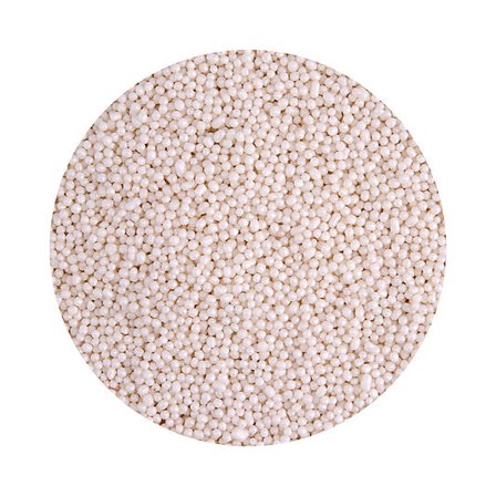 CACAS Kakestrø Miniperler Hvit Perlemor 90g