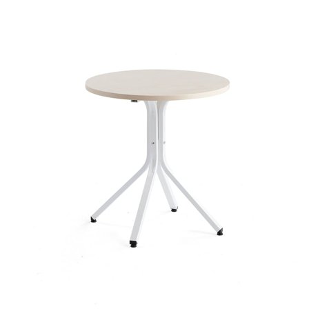 Table VARIOUS, Ø700x740 mm, white, birch