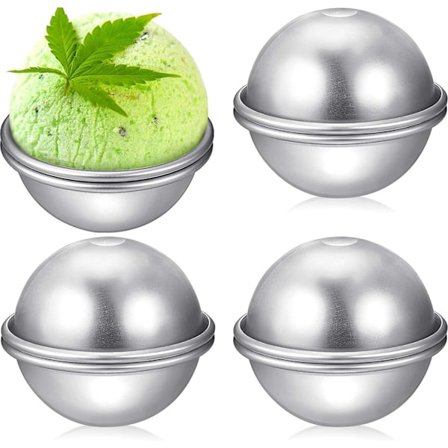 8 stk. Badebombeforme i Metal til DIY Badebombefremstilling - Små (b-2-v)