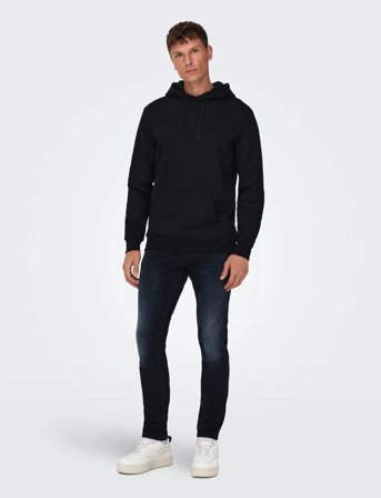 ONLY & SONS Onsceres Hoodie Sweat Noos - Black - XL
