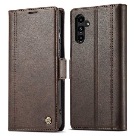 SKALO Samsung A14 4G/5G LC.IMEEKE Lompakkokotelo PU-nahkaa - Ruskea