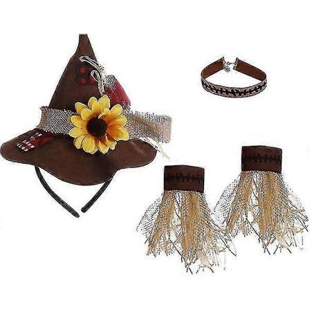 Aikuisten Linnunpelätin Asusetti Hattu Rannekoru Kaulakoru Halloween Pelottava Naisten Puku