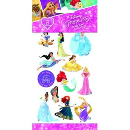 2-pack Tatueringar, Disney Prinsessor