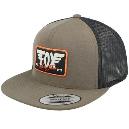 Fox - Vihreä snapback Lippis - Winged Light Olive/Black Trucker Snapback @ Hatstore