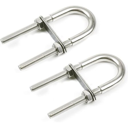 2 st M5 U-bultar i rostfritt stål U-bult U-bult med mutterpackning används som hushållsrörbult