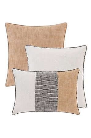 Jotex - Kuddfodral 3-pack Beige/svart/naturvit CHAMBRAY - Köp Prydnadskuddar & fodral hos Jotex