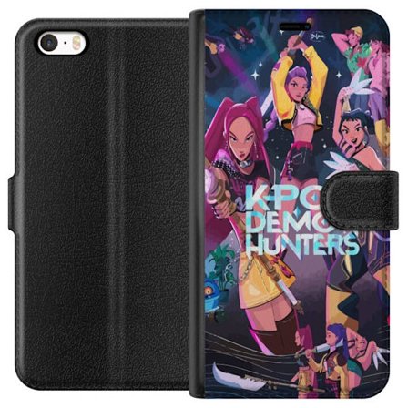 Kompatibel Tegnebogsetui til Apple iPhone SE (2016) Kpop Demon Hunters Fuld Hold Idol Kamp Scene Blades Magisk Kraft