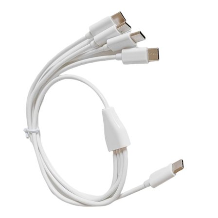 4 i 1 USB Type-C laddningskabel sladd Universal för telefoner Tabletter Kuddar Power för 50 cm