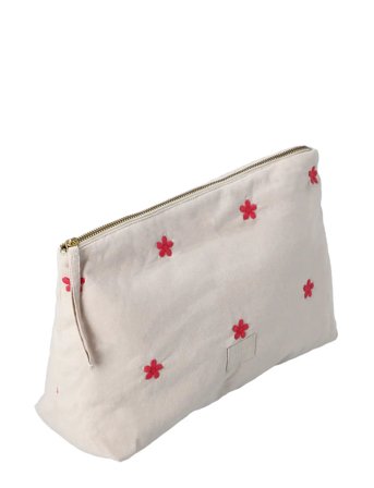Juna | Daisy Karla Toiletry Bag 30X10X20 Cm Sand/Red | 30 CM