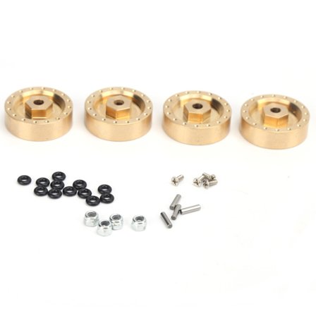 Tykke, robuste messing motvekter hjulnav kombiner for Axial SCX24 90081 RC bil 1/24