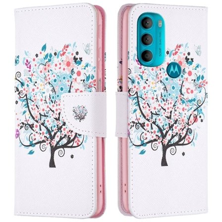 Wonderland Motorola Moto G71 5G flip etui - Blomstertræ