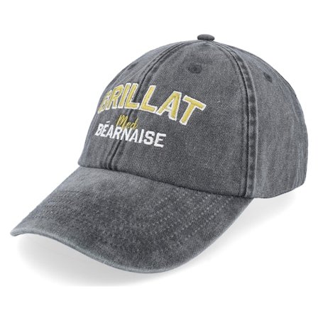 Iconic - Grillat Med Bearnaise Washed Black Dad Cap Unconstructed Black Cap - @ Hatstore