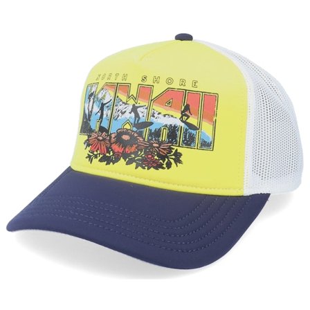 American Needle - Hawaii Riptide Valin Yellow/Navy/White Trucker Trucker Yellow Cap - @ Hatstore