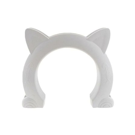 Kattlucka Inomhus Husdjursdörrar för Katter Forma Hål Kattgrind Passar Inomhusdörr Dold för Små Husdjur (Vit??)