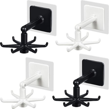 4 stk 360° Foldbare Kroker Multifunksjonell Hengeholder for Redskaper