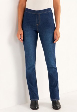 Cellbes of Sweden - Elastiske, smalle jeggings i mørkeblå denim til damer i størrelse 60L