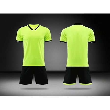 Fotbollströjeset: sportträningsdräkt, pojkar fotbollströja uniform, anpassad vuxendräkt, nummer, namn, logotyp, sponsor Green 3XS