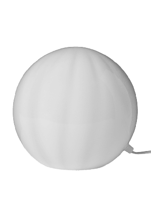 Åhléns Home Bordslampa i randat glas 20 cm Belysning Vit ONESIZE