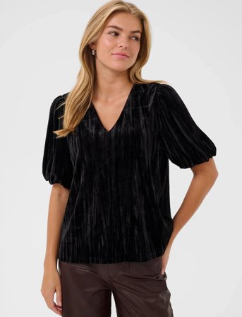 Kaffe Kaelva Jersey Blouse - Black - L