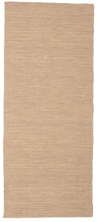 Kelim Loom 80X200 Small Beige Plain (Single Colored) Runner Wool Rug