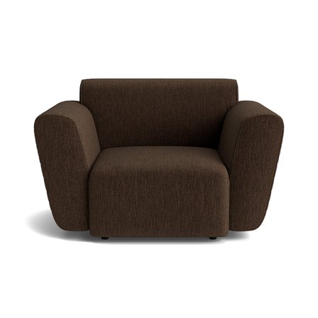 Monday lænestol - Boston Mørkebrun - 126x94x78 - Lænestol