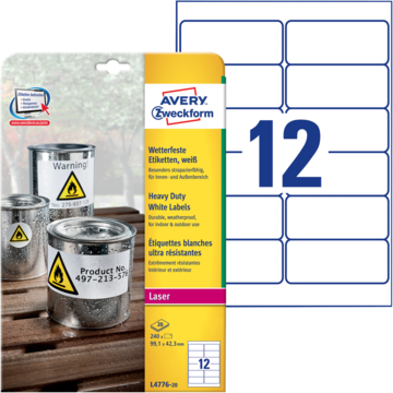 Avery Etikett 9,91x4,23cm