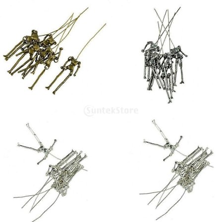 24 Stycken Människoskelett Kropp DIY Dockor Hängen Tillverkning