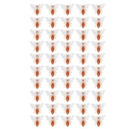 50 stk Bie Ornament Mini Søt Plast Honning Bie Dekorasjon for Tre Dør Vegg Hage Gård