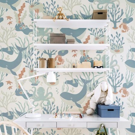 Duro Tapet, Havet är djupt 611-02 Hav & Land, L, Blå, Färg & tapeter