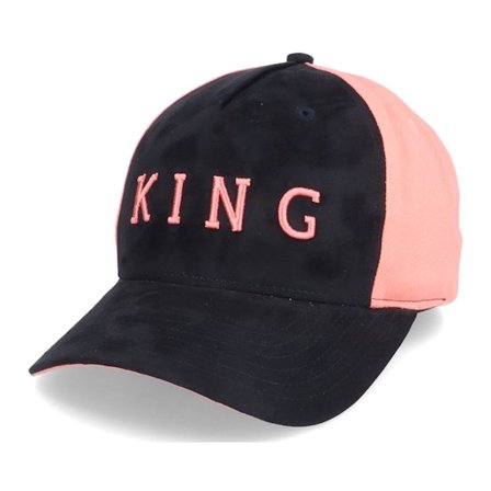 King Apparel - Nero adjustable Cappellino - Leyton Curved Peak Black/Coral Adjustable @ Hatstore