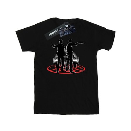 Supernatural Herr Sam Och Dean Silhouette T-Shirt 3XL Svart